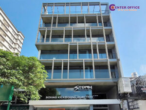 Mặt tiền tòa nhà văn phòng cho thuê RIDGE Tower với thiết kế hiện đại